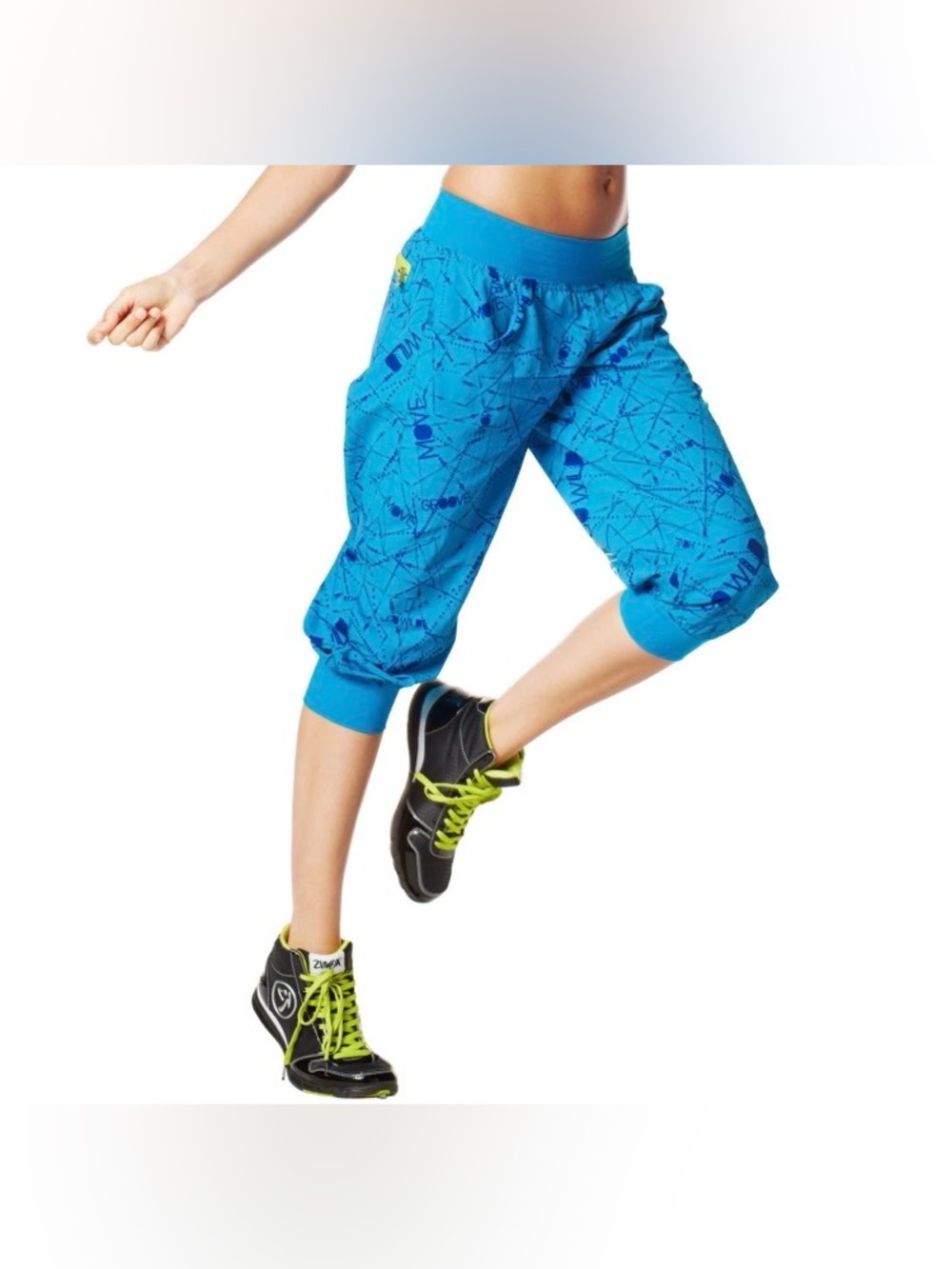 Zumba way with words cargo capri size large